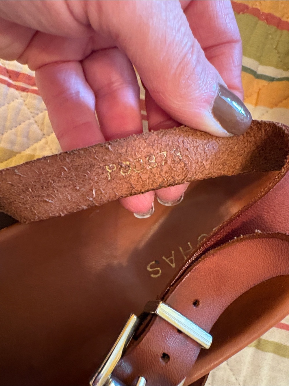 Alohas Women's Leather Cross-Strap Sandals in Brown 39 - Picture 6 of 7